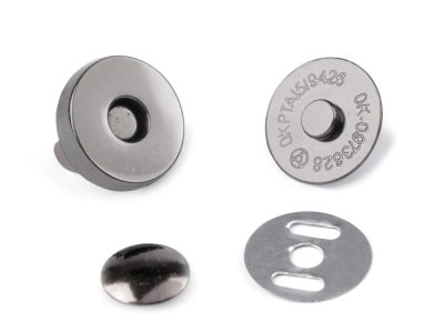 Magnetické zapínání Ø18 mm s nýtkem 5 sad{% if variant.name %} – 2 nikl černý {% endif %}