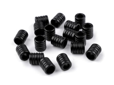 Kovová koncovka na šňůru Ø5 mm / ozdoba 10 kusů{% if variant.name %} – 2 černá{% endif %}