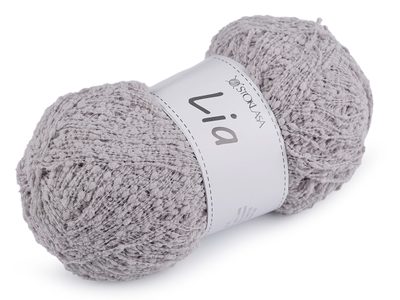 Pletací příze nopková Lia 100 g{% if variant.name %} – 4 šedá světlá{% endif %}