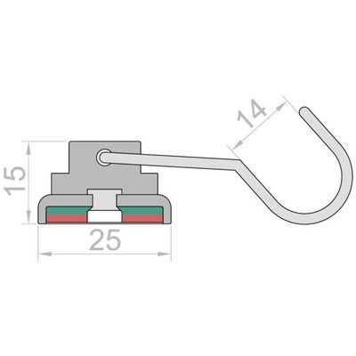 Magnetický hák TR-25 – fotka 2