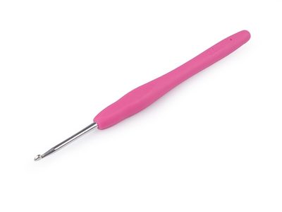 Háček na háčkování se silikonovou rukojetí vel. 2,5; 3; 3,5{% if variant.name %} – 2 (3 mm) náhodná barva{% endif %}