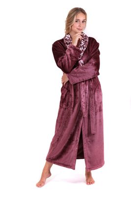 Župan s límcem Flora mauve wine 25 56 4853{% if variant.name %} – M{% endif %}