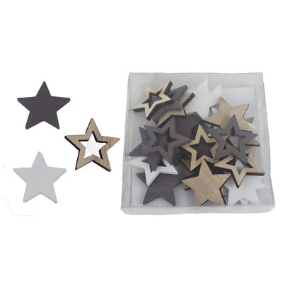 Dekorace hvězdičky, 24 ks D6422 - 3,4 x 3,4 x 0,3 cm{% if product.brand.name %} – {% endif %}