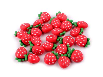 Knoflík 3D jahoda velikost 34"  25 kusů{% if product.brand.name %} – Galanterka{% endif %}