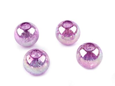 Plastové korálky s AB efektem Ø20 mm 4 ks{% if variant.name %} – 3 (T16) fialová sv.{% endif %}