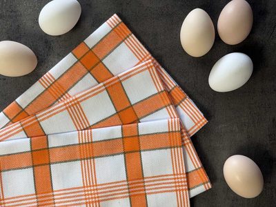 Utěrka Extra savá 50x70 Káro oranžové 3 ks – fotka 1