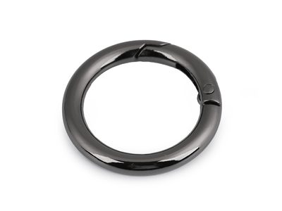 Karabina kulatá na kabelky / kroužek na klíče Ø25 mm{% if variant.name %} – 2 nikl černý{% endif %}