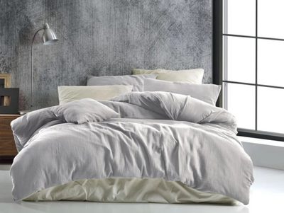 Mušelínové povlečení světle šedé{% if variant.name %} – 1x 240/220, 2x 70/90cm{% endif %}