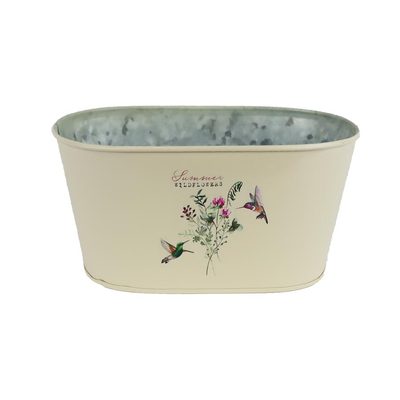 Květináč plechový ovál K7071/1 - 20 x 12 x 10 cm{% if product.brand.name %} – Morex{% endif %}