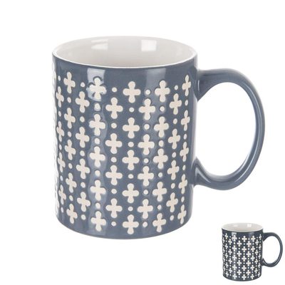 Hrnek keramický KŘÍŽE 0,35 l modrá mix sada 4 ks O0355-13 - dia 8 x 9,5 cm{% if product.brand.name %} – Morex{% endif %}