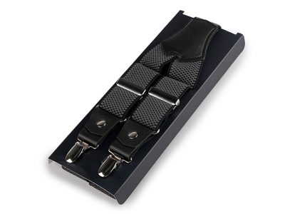Šle s dvojitým zapínáním šíře 3,5 cm délka 120 cm v krabičce{% if variant.name %} – 4 šedá tmavá{% endif %}
