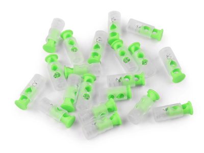 Brzdičky s dvěmi dírkami 9x24 mm 10 kusů{% if variant.name %} – 3 zelená neon{% endif %}