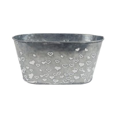 Květináč plechový ovál K4275/1 - 20 x 12 x 10 cm{% if product.brand.name %} – Morex{% endif %}