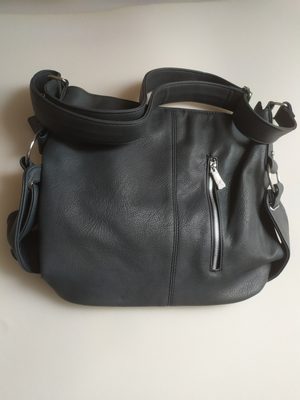 Modrošedá moderní crossbody dámská kabelka 67-MH – fotka 2