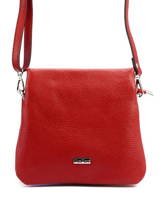 MiaMore Kožená crossbody dámská kabelka se třemi oddíly červená{% if product.brand.name %} – MiaMore{% endif %}