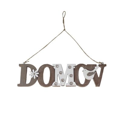 Nápis DOMOV k zavěšení D4958 - 28.8 × 1,4 x 7.5 cm{% if product.brand.name %} – Morex{% endif %}