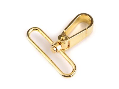 Kovová karabina s obrtlíkem průvlek 50 mm 2 kusy{% if variant.name %} – 4 zlatá světlá{% endif %}
