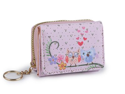 Mini peněženka dětská 7x8,5 cm{% if variant.name %} – 16 růžová nejsv. sova{% endif %}
