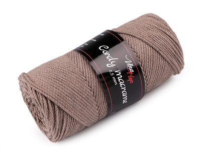 Pletací příze Cordy Macrame 250 g{% if variant.name %} – 4 (8224) béžová tmavá{% endif %}