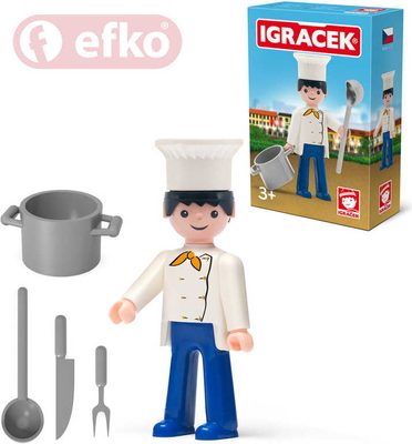 Kuchař igráček s doplňky v krabičce – fotka 1
