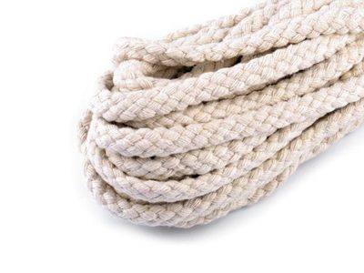 Šňůra oděvní bavlněná 8,8 mm 10 metrů BÍLÁ{% if product.brand.name %} – VTC{% endif %}