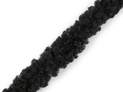 Všívací lemovka / lampas imitace beránka šíře 3,5 cm{% if variant.name %} – 5 černá{% endif %}