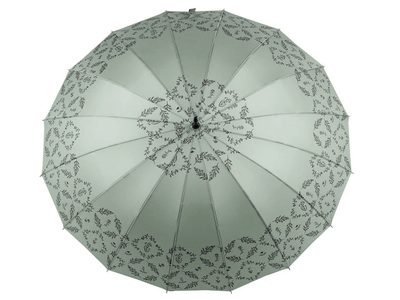 Dámský vystřelovací deštník větvičky a květy{% if variant.name %} – 3 šedozelená sv.{% endif %}