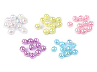 Plastové korálky s AB efektem Ø17 mm  10 ks{% if product.brand.name %} – Galanterka{% endif %}