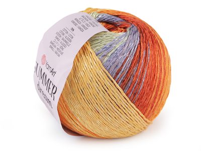 Pletací příze Summer Dream 100 g{% if variant.name %} – 6 (4301) žlutozelená oranžová{% endif %}