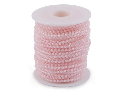 Perlový řetěz Ø3 mm návin 25 m{% if variant.name %} – 4 růžová sv.{% endif %}