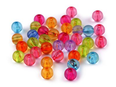 Plastové korálky Transparent Ø8 mm 20g{% if variant.name %} – MIX 2 multikolor{% endif %}