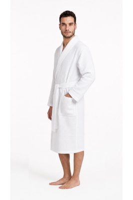 Unisex vaflový župan Vestis Saimaa bílá{% if product.brand.name %} – Vestis{% endif %}
