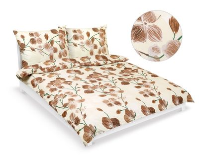 Bavlněné povlečení na dvoudeku Béžová 90/321{% if variant.name %} – 180x220 cm, 2ks 70x90 cm{% endif %}