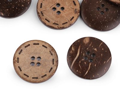 Knoflík kokos oboustranný balení 5 kusů{% if variant.name %} – 5 (48") přírodní stř.{% endif %}