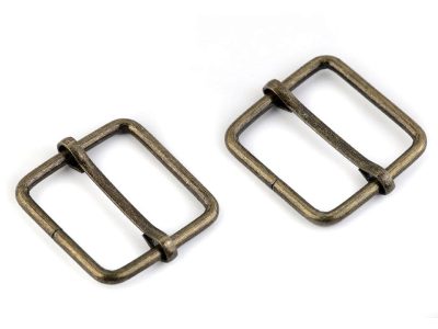Posunovač na popruhy šíře 26 mm čtvercový 10 kusů{% if variant.name %} – 2 staromosaz{% endif %}