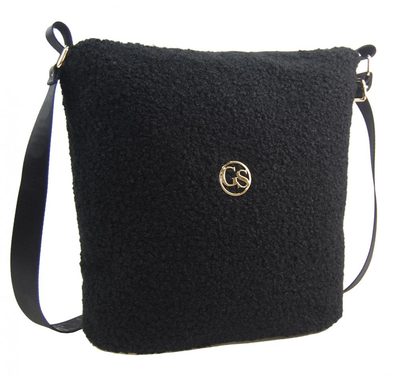 Velká černá beránková dámská crossbody taška M821 GROSSO{% if product.brand.name %} – Grosso{% endif %}