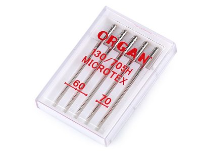 Strojové jehly Microtex 60;70 Organ{% if variant.name %} – nikl{% endif %}