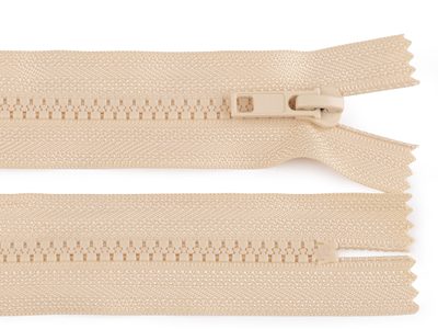Zip kostěný šíře 5 mm délka 20 cm černý nedělitelný{% if variant.name %} – 291 béžová světlá{% endif %}