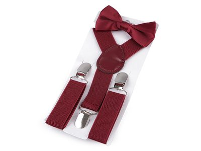 Dětská sada šle a motýlek{% if variant.name %} – 5 bordó sv.{% endif %}