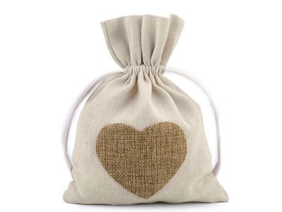 Bavlněný pytlík srdce 13x18 cm{% if product.brand.name %} – Galanterka{% endif %}