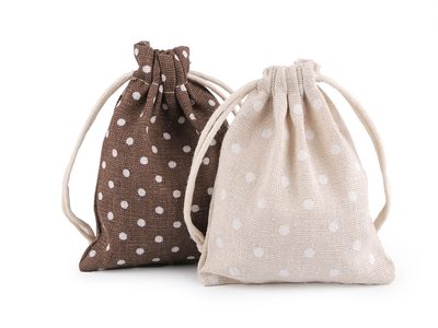 Lněný pytlík s puntíky 10x13 cm{% if product.brand.name %} – Stoklasa{% endif %}