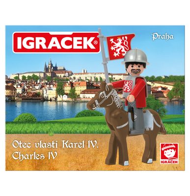 IGRÁČEK Karel IV. Praha set s koněm a doplňky v krabičce – fotka 2