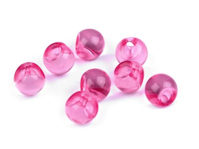 Plastový transparentní korálek / knoflík Ø13 mm 10 g{% if variant.name %} – 4 pink{% endif %}