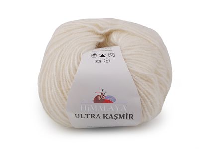 Pletací příze Ultra Kasmir 50 g{% if variant.name %} – 2 (56808) krémová nejsvět.{% endif %}