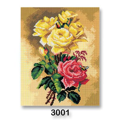 Předloha vyšívací 24 x 30 cm{% if variant.name %} – 3001 růže{% endif %}