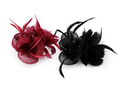 Fascinátor / brož květ s peřím{% if product.brand.name %} – Stoklasa{% endif %}