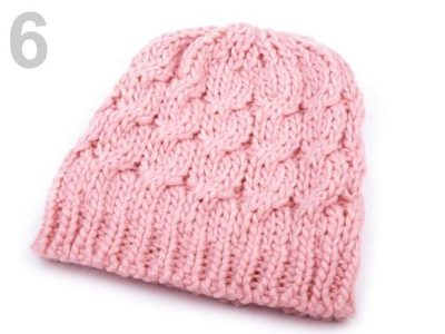 Pletená čepice s lurexem{% if variant.name %} – 6 Peach Pearl{% endif %}