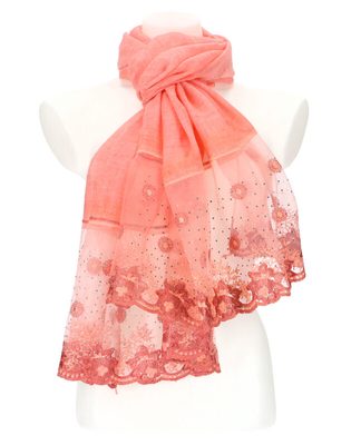 Dámský letní jednobarevný šátek 200x70 cm růžová{% if product.brand.name %} – Cashmere{% endif %}
