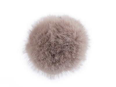 Kožešinová bambule s poutkem Ø6 cm{% if variant.name %} – 2 béžová světlá{% endif %}