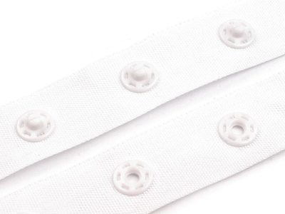 Zapínání na body šíře 18mm metráž{% if variant.name %} – 5 bílá{% endif %}